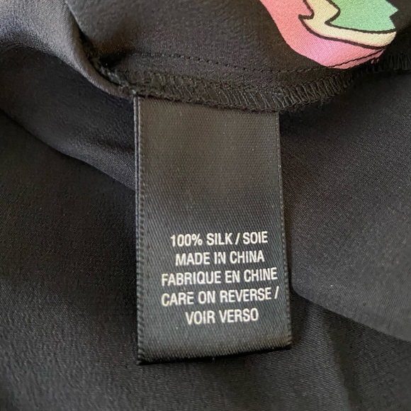 Tahari Peacock Halter Swing Blouse 100% Silk - Picture 9 of 10